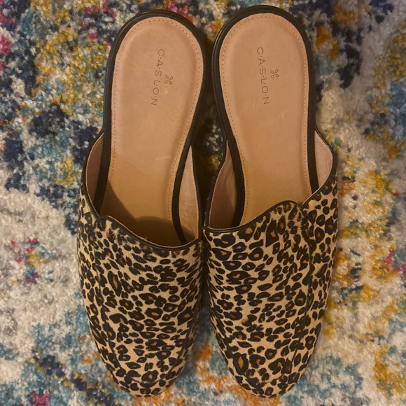 caslon leopard mules